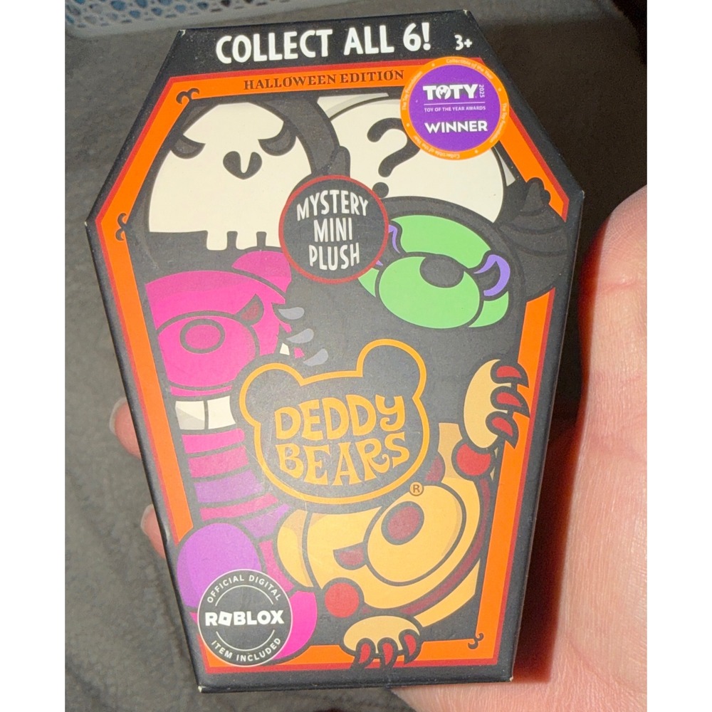 Deddy Bears Mystery Mini Plush Halloween Grey Green Horns Excellent Roblox